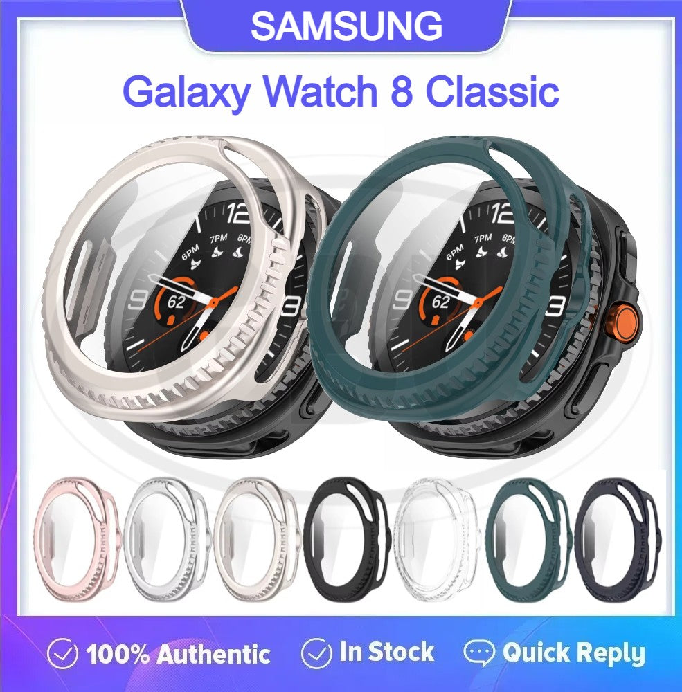 Samsung Galaxy Watch 8 Classic / Watch 8 Classic Sarung Full TPU Built-in Screen Protector Cover