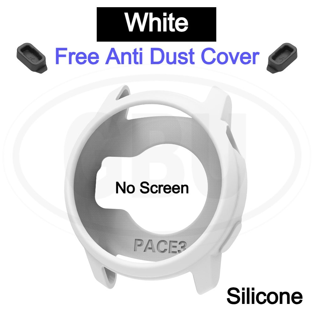Coros Pace 3 Silicone and Full Cover Case with Tempered Glass Protector Screen - 2-in-1 TPU Cover