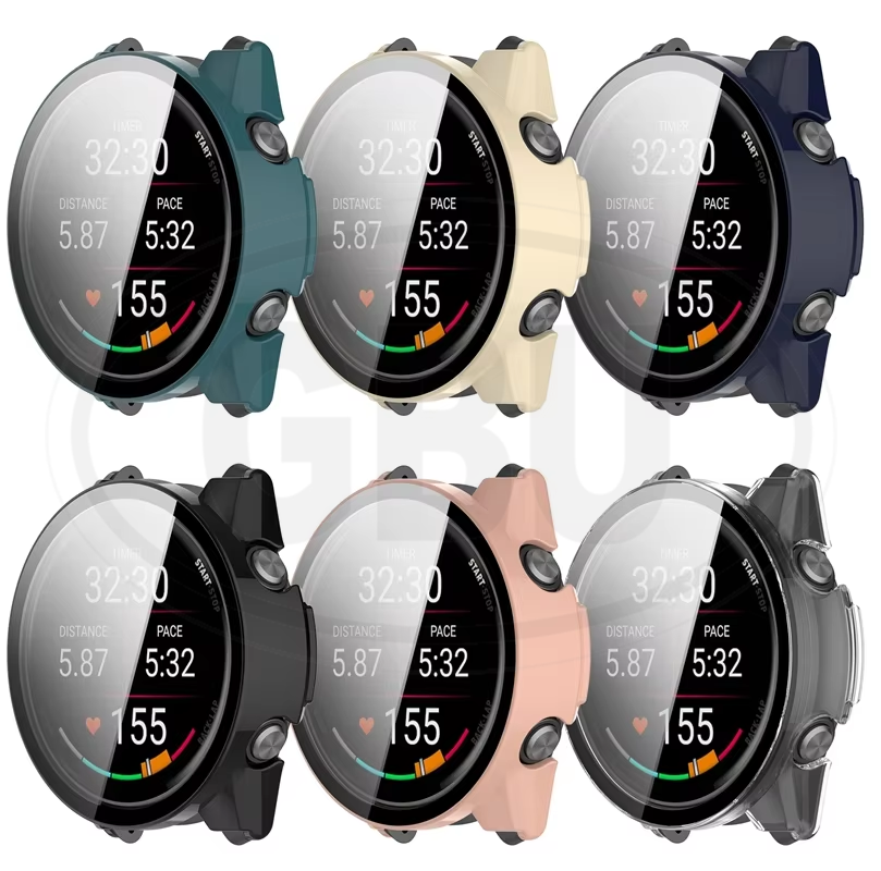 Garmin Forerunner 970 / Forerunner 970 Sarung Full Built-in Tempered Glass / Sarung Half Silikon - No Screen