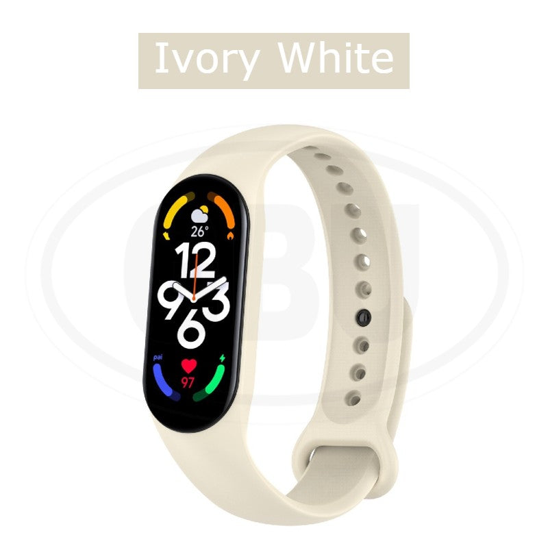 Xiaomi MI Band 7 / Band 6/ Band 5 Silicone Replacement Strap Band - Black Color Buckle