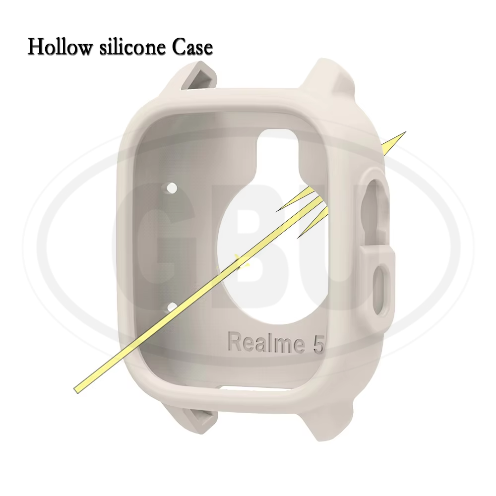 Realme Watch 5 Sarung Full Built-in Tempered Glass / Sarung Half Silikon - No Screen