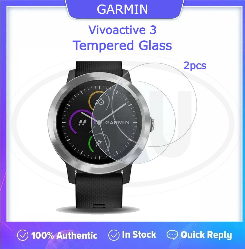 [2pcs] Garmin Vivoactive 3 / Vivoactive 3 Element Screen Protector HD Tempered Glass