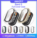 Amazfit Band 5 Case Sarung Full Built-in Tempered Glass Cover