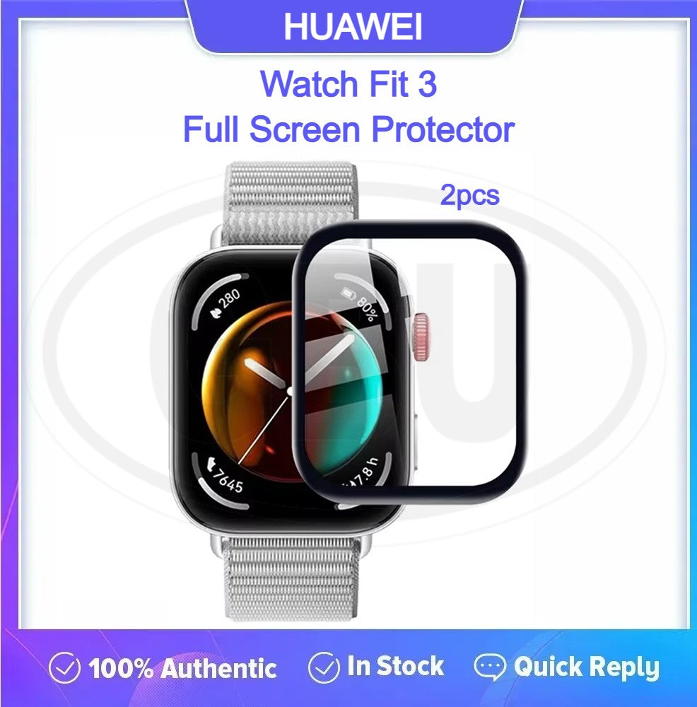 [2pcs] Huawei Watch Fit 3 3D Full Cover Screen Protector - Full Screen