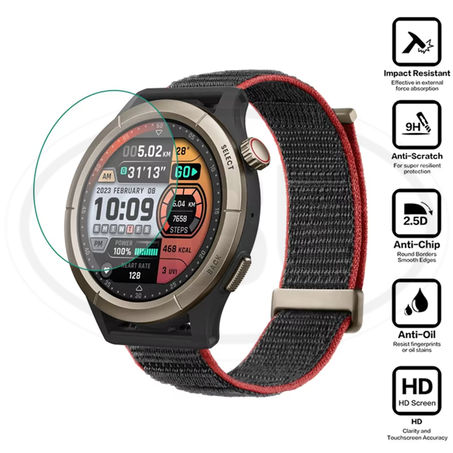 [2pcs] Amazfit Cheetah Pro / Amazfit Cheetah (Round) Watch Screen Protector HD Tempered Glass