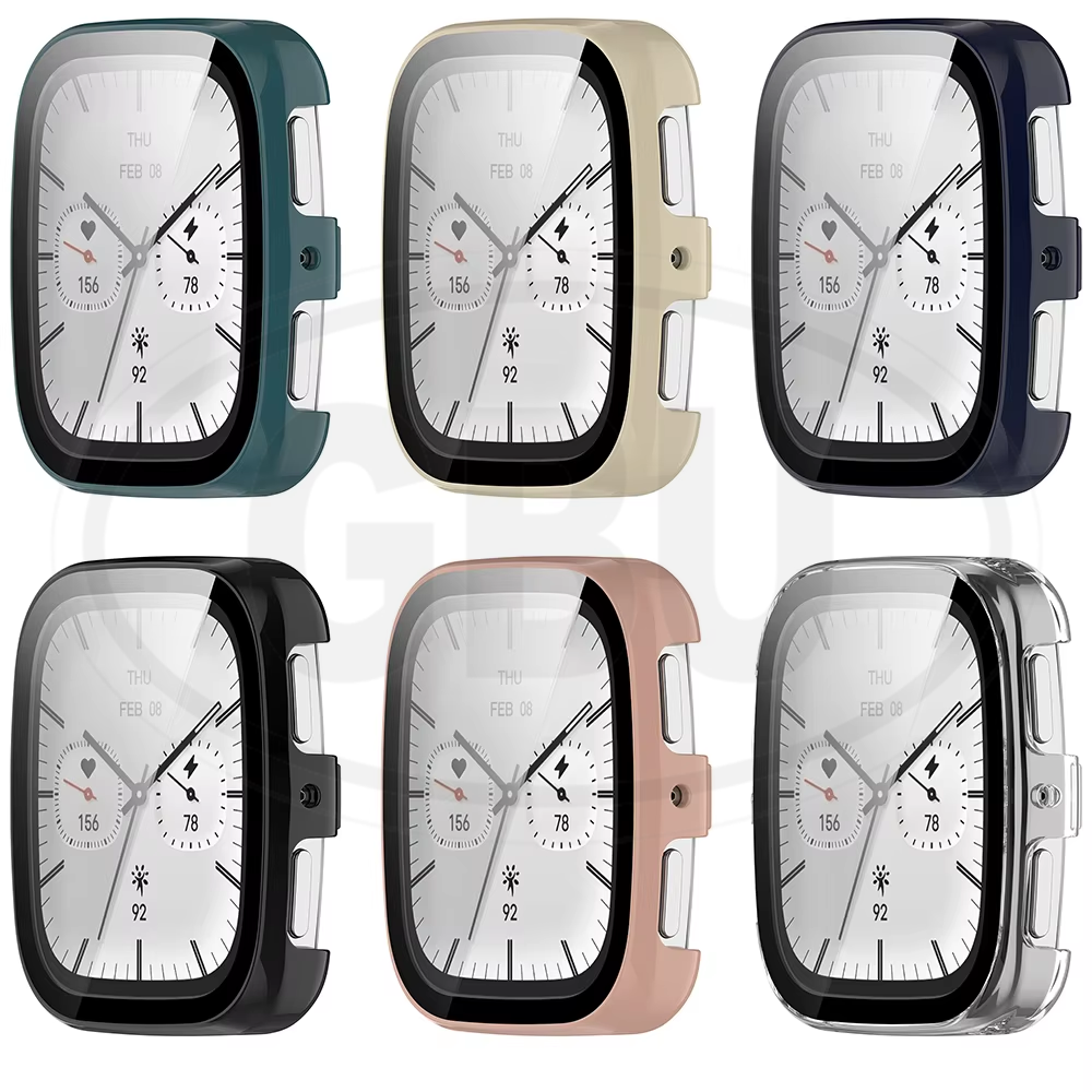 Amazfit Active 2 Square Sarung Full Built-in Tempered Glass Cover