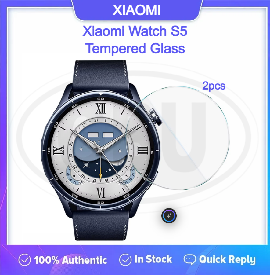 [2pcs] Xiaomi Watch S5 Screen Protector HD Tempered Glass