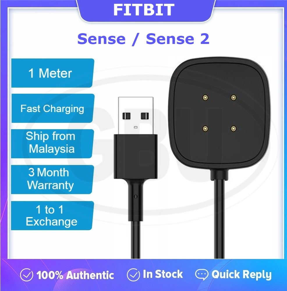 Fitbit Sense / Sense 2 Charger USB Charging Cable Dock Cradle Station [High Quality]