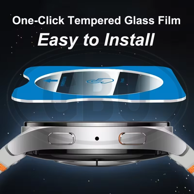 Samsung Galaxy Watch 7 / Watch 6 / Watch 5 Pro / Watch 4 / Watch 3 Clear HD Tempered Glass With Auto Alignment Tool