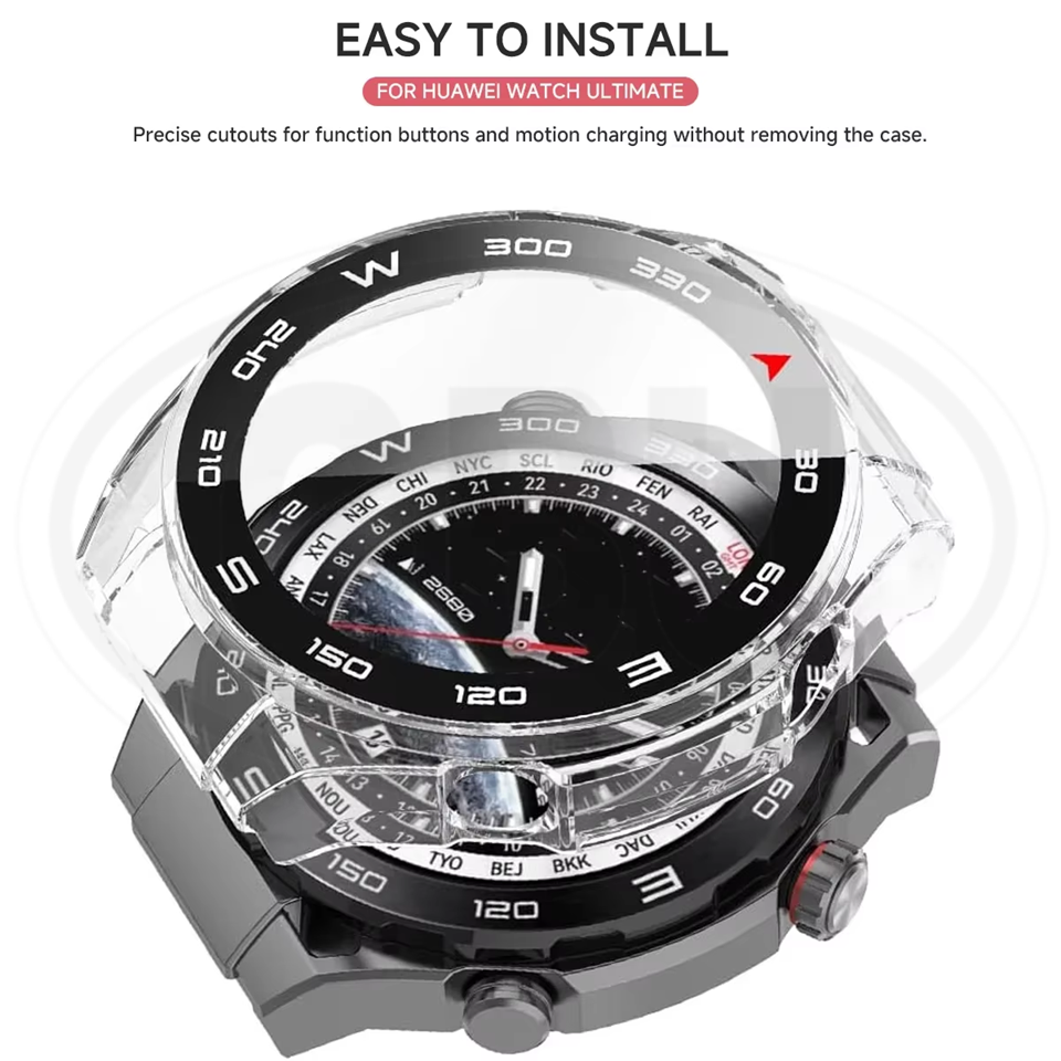 Huawei Watch Ultimate / Huawei Ultimate Full Cover Case 2-in-1 with Tempered Glass Protector Screen