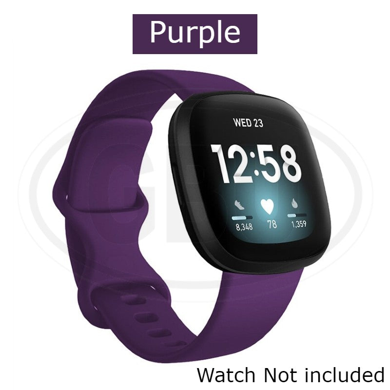 Fitbit Versa 4 / Sense 2 / Versa 3 / Sense Smart Watch Soft Silicone Replacement Band Strap - Small size