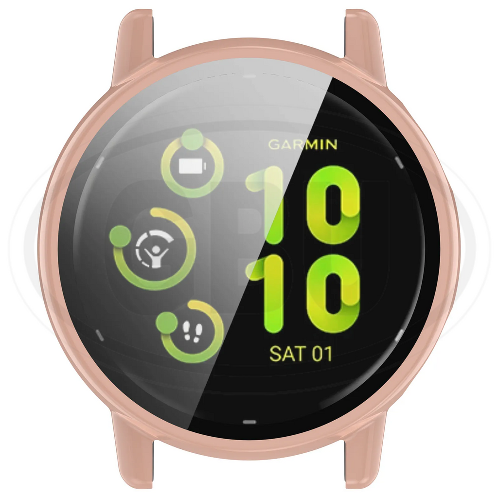 Garmin Vivoactive 5 / Garmin Vivoactive 6 Full Cover Case with Tempered Glass Screen 2-in-1 Case Protector  Dust Cover