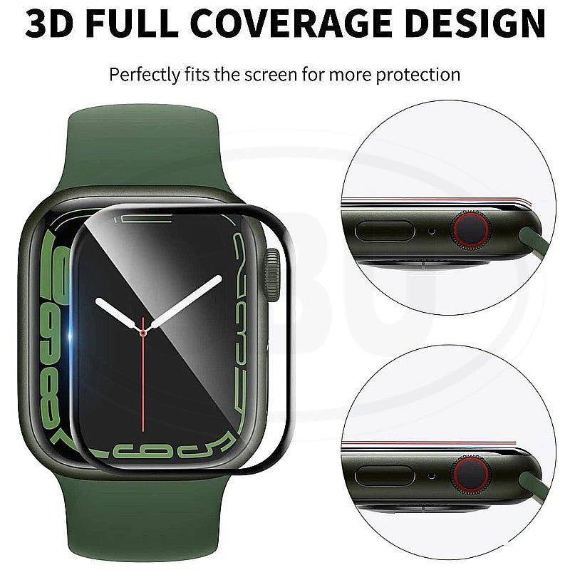 Aple Watch Series 7/SE/6/5/4/3/2/1 3D Full Cover Screen Protector - Full Screen