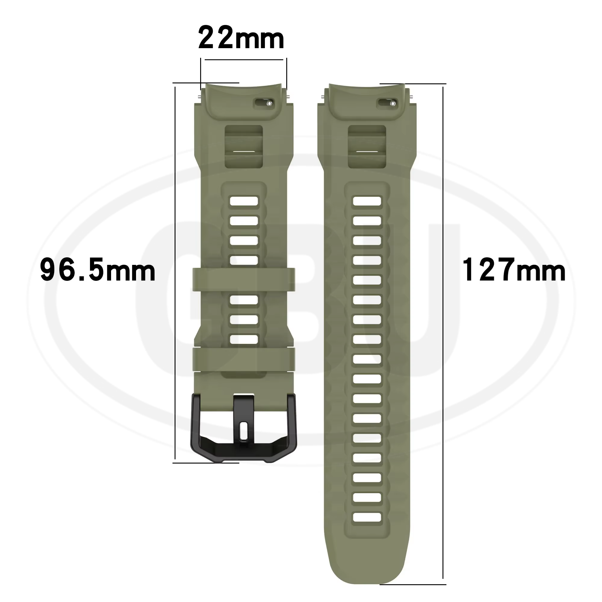 Compatible with Amazfit T-Rex 3 Pro 48mm / T-Rex 3 Pro 44mm Smartwatch Tali Silikon Lembut / Watch Strap (High Quality) (NOT ORIGINAL)