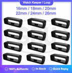 Rubber Silicone Buckle Watch Band Strap Ring Loop Holder Locker Keeper - 16mm / 18mm / 20mm / 22mm / 24mm / 26mm