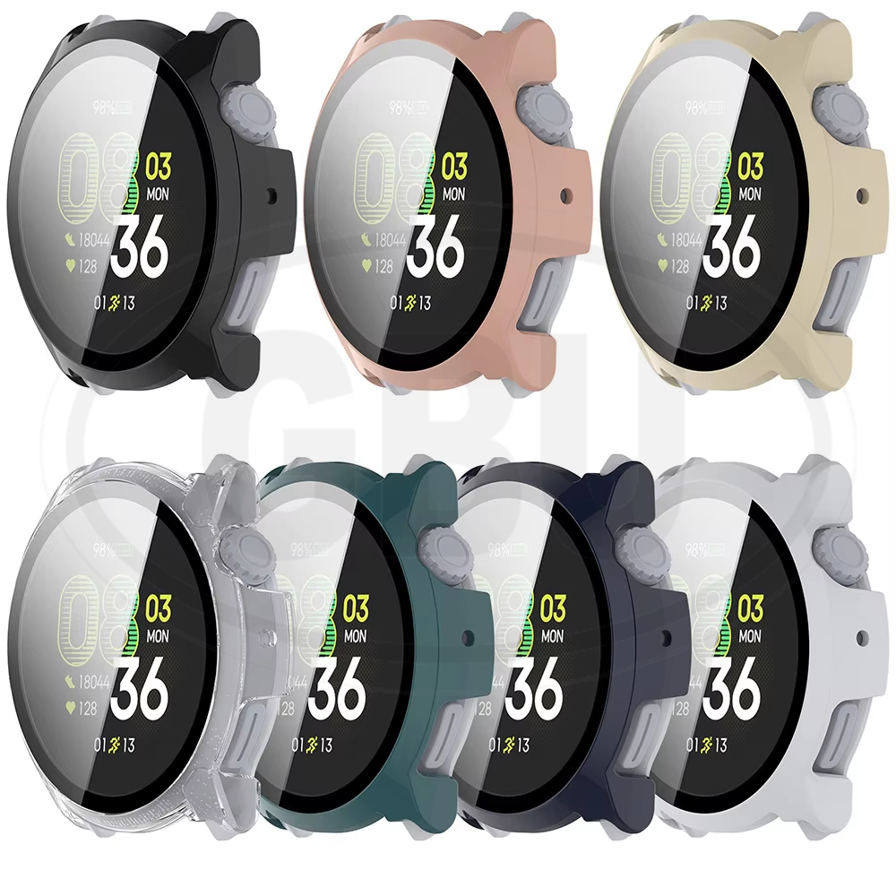 Coros Pace 4 Sarung Full Built-in Tempered Glass Cover / Sarung Half Silikon - No Screen  PERCUMA Anti-Dust Cover