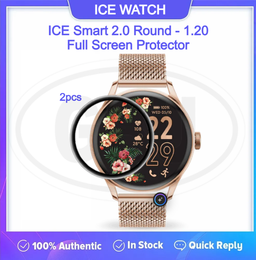 [2pcs] Ice Watch Ice Smart 2.0 Round 1.2 Full Cover Screen Protector - Full Screen