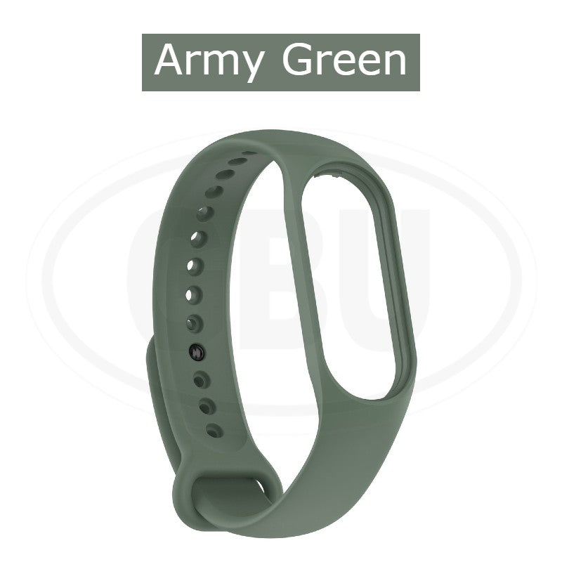 Xiaomi MI Band 7 / Band 6/ Band 5 Silicone Replacement Strap Band - Black Color Buckle