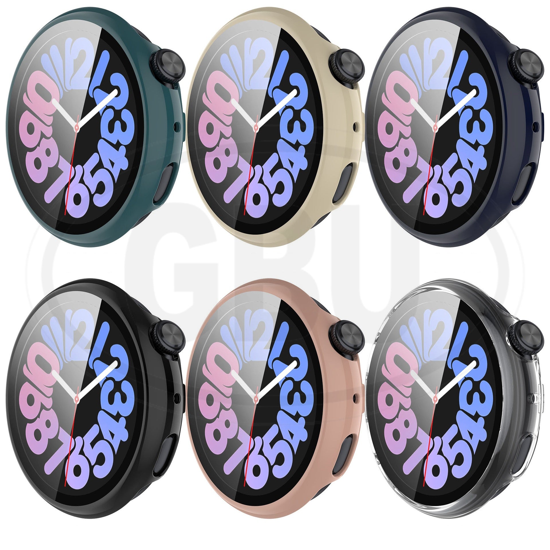 Vivo Watch 3 Sarung Full Built-in Tempered Glass / Sarung Half Silikon - No Screen