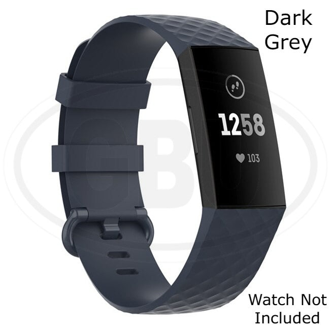 Fitbit Charge 3 4 Smart Watch Soft Silicone Replacement Band Strap - Small and Large size