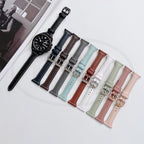 Genuine Slim Leather Watch Band Strap for model Amazfit / Coros / Fossil / Garmin / Huawei / Realme / Samsung / Xiaomi