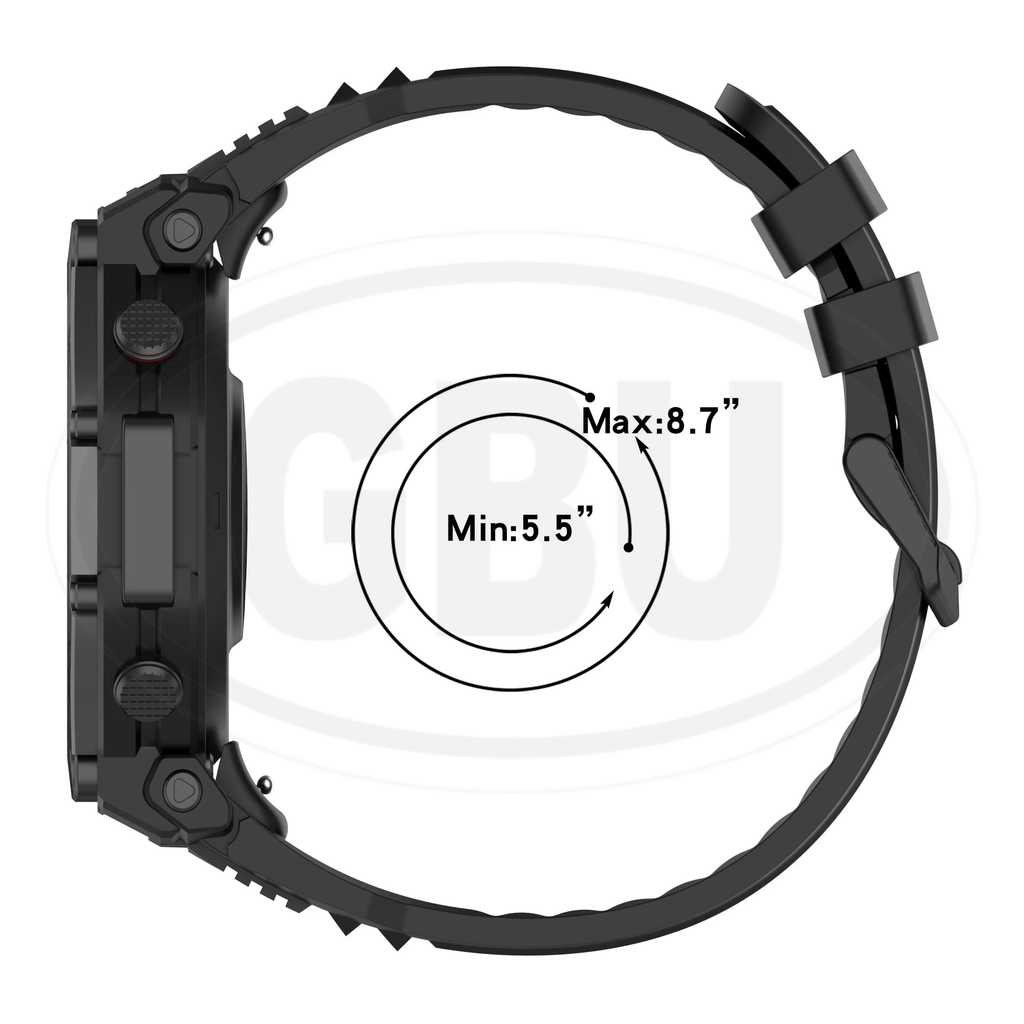 Compatible with Amazfit T-Rex 3 Pro 48mm / T-Rex 3 Pro 44mm Smartwatch Tali Silikon Lembut / Watch Strap (High Quality) (NOT ORIGINAL)