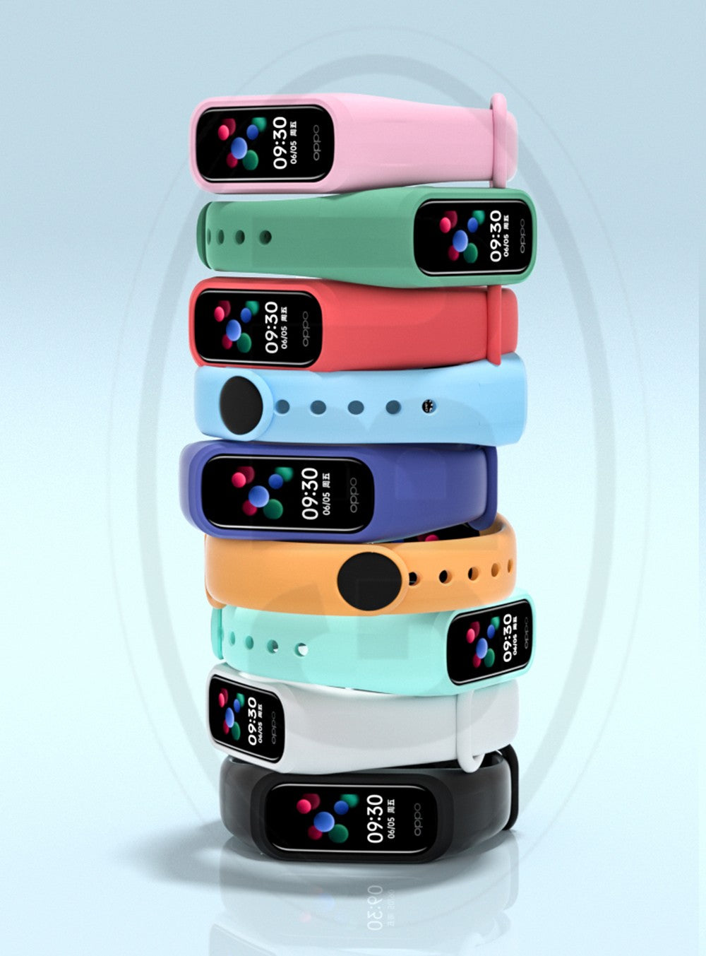 OPPO Band Silicone Wristband Replacement Strap Band - Black Color Buckle