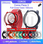 Coros Pace 3 Silicone and Full Cover Case with Tempered Glass Protector Screen - 2-in-1 TPU Cover