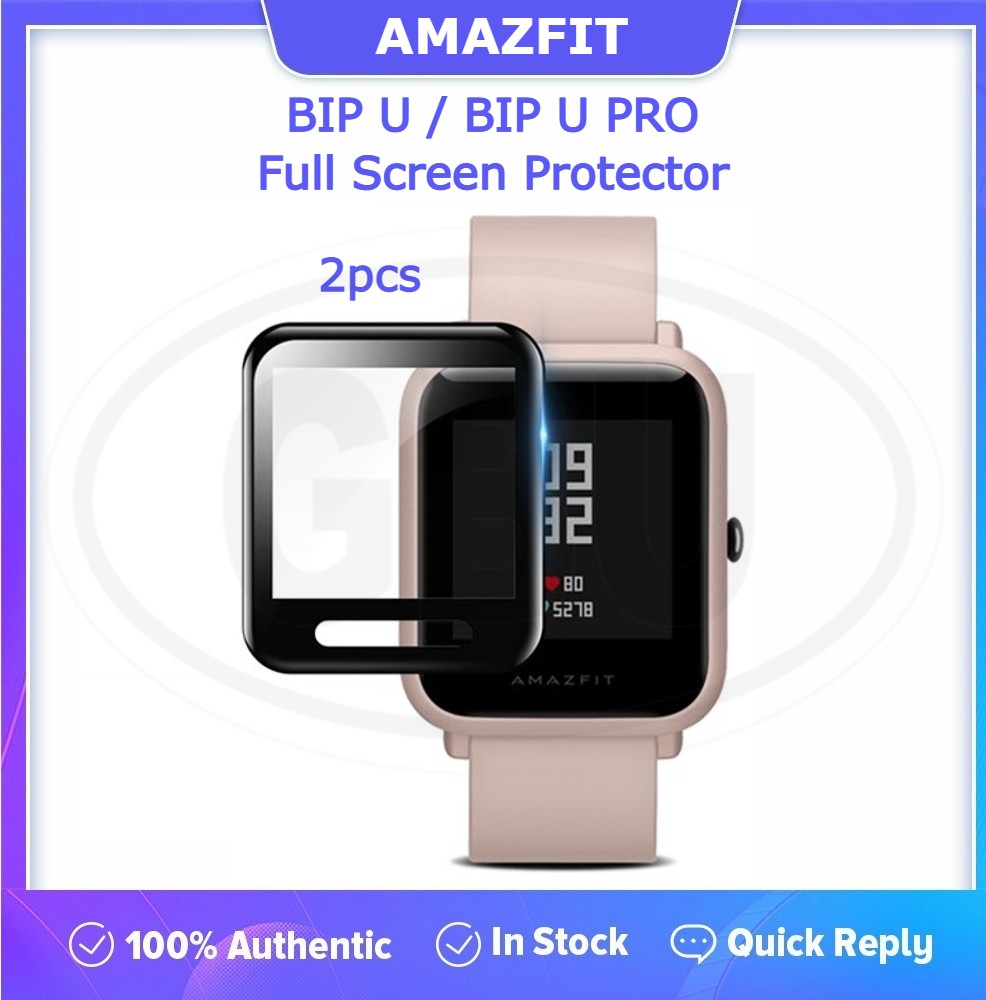 [2pcs] Amazfit Bip U / Bip U Pro / BipU / BipU Pro 3D Full Cover Screen Protector - Full Screen