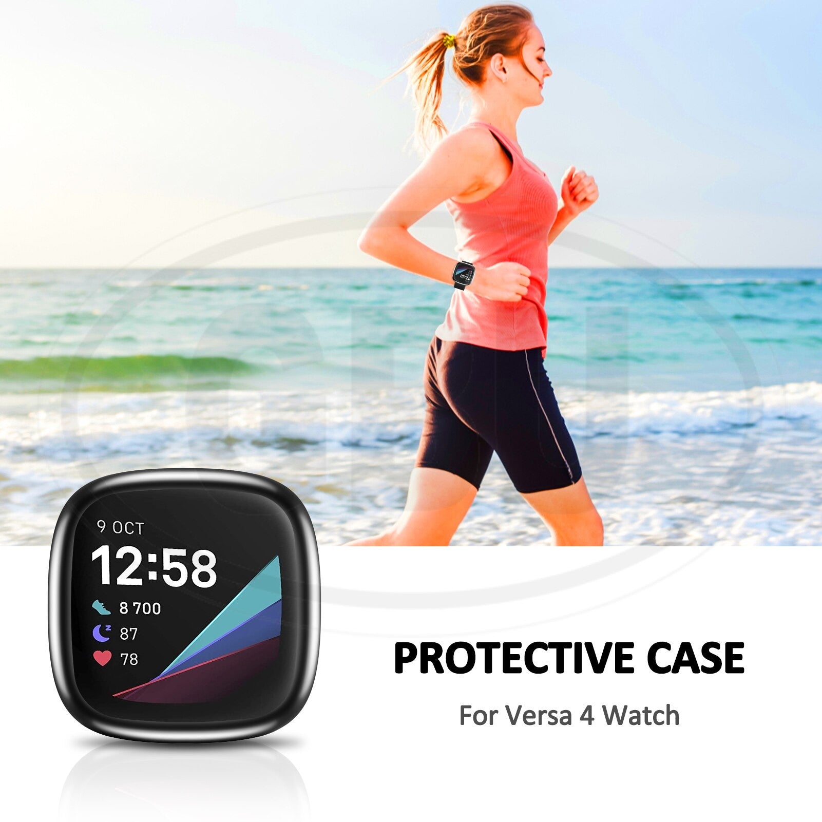 Fitbit Versa 4 / Sense 2 / Versa4 / Sense2 TPU Full Cover Protector Case