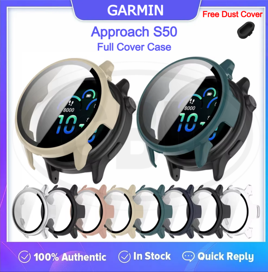 Garmin Approach S50 / Approach S50 Sarung Full Built-in Tempered Glass Cover  PERCUMA Anti-Dust Cover