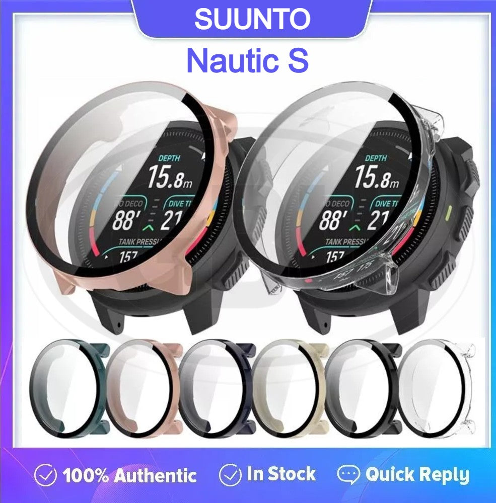 Suunto Nautic S Sarung Full Built-in Tempered Glass Cover