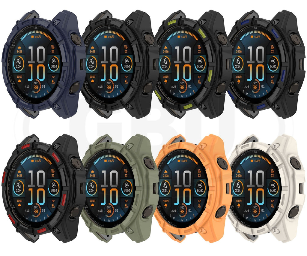 Garmin Fenix E / Fenix 8 Amoled / Fenix 8 Solar / Fenix 8 PU Half Cover Protector Case - No Screen  Anti Dust Cover