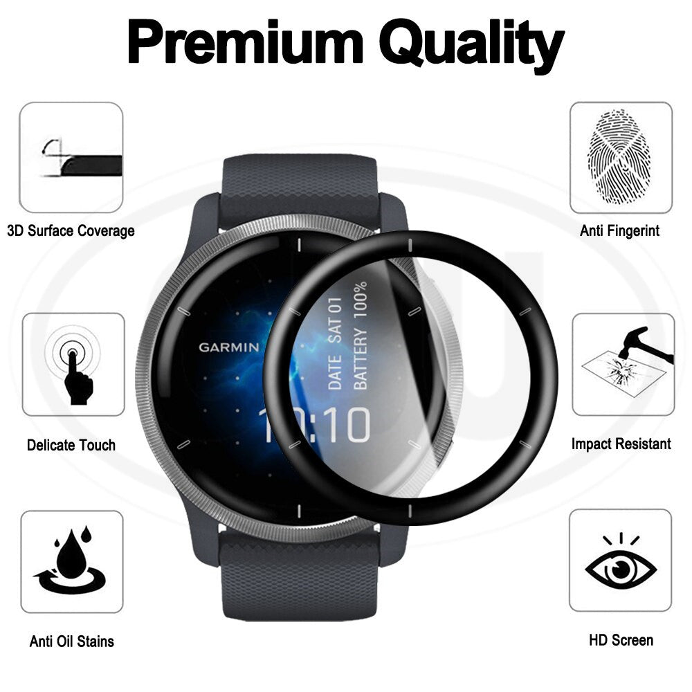 [2pcs] Garmin Venu 2 / Venu 2S 3D Full Cover Screen Protector - Full Screen