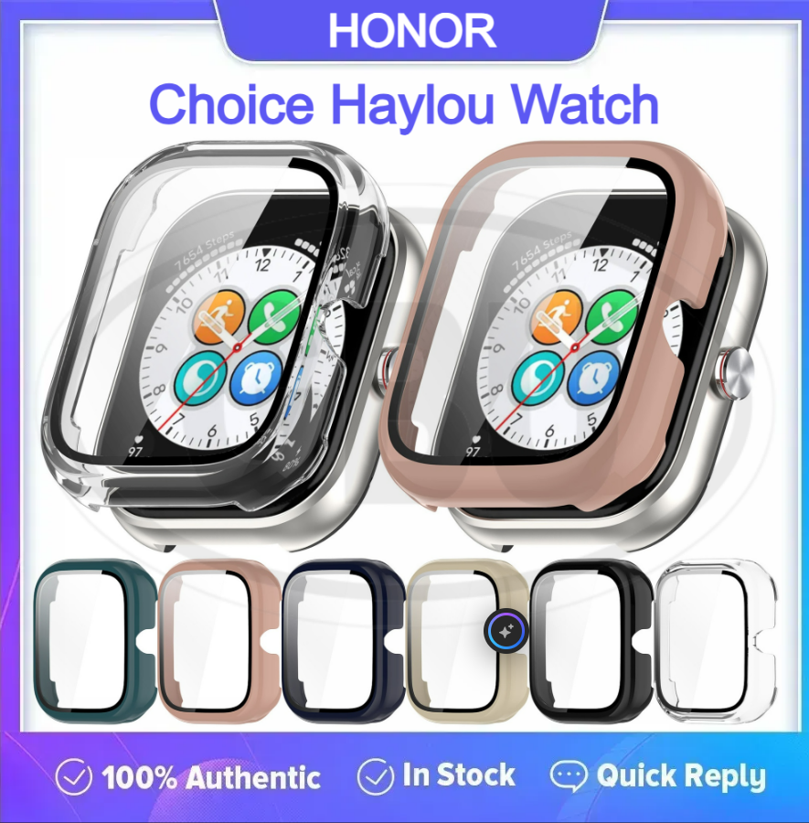 Honor Choice Haylou Watch Sarung Full Built-in Tempered Glass Cover