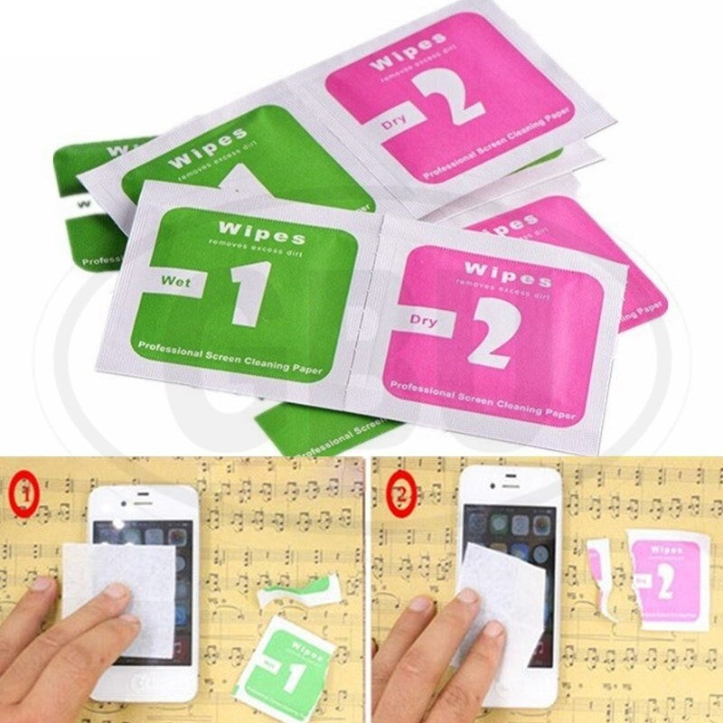 Wet Dry Cleaning Wipes / Dust Removal Alcohol Wipes for Tempered Glass Phone Watch Tablet Camera LCD Screens Clean Tools