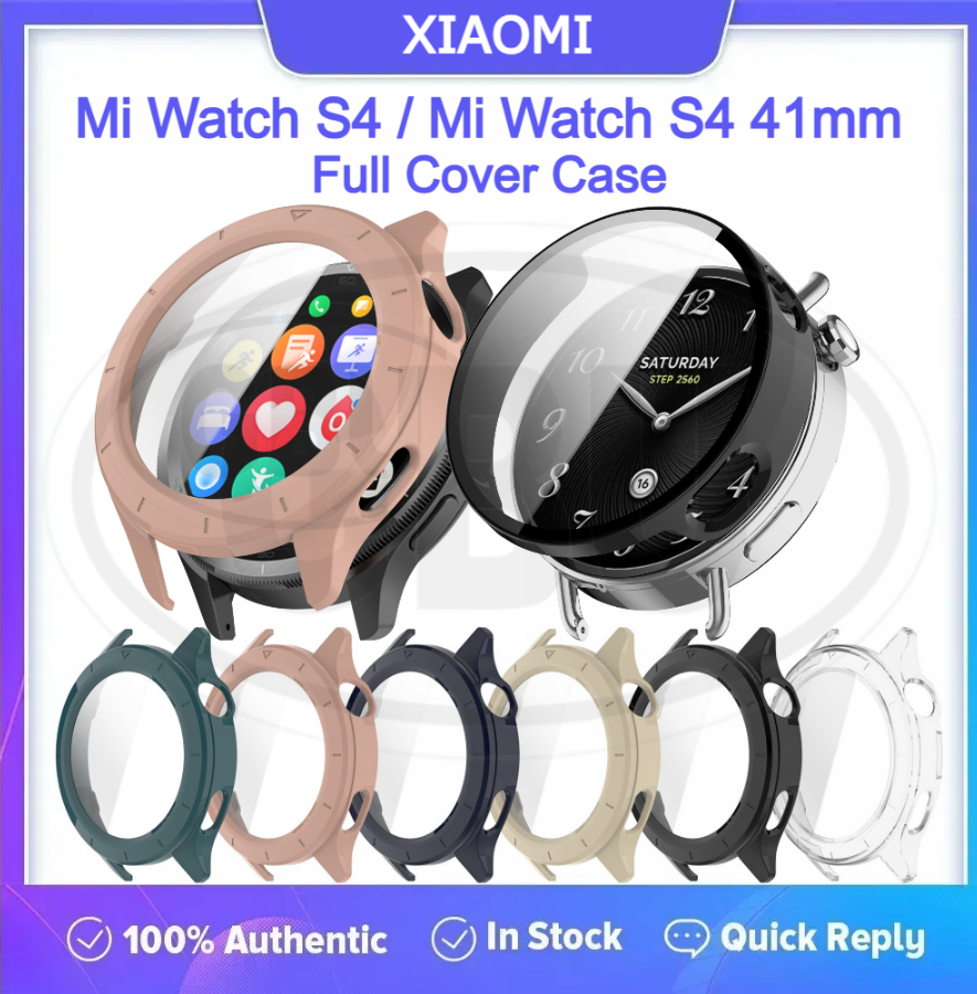 Xiaomi Watch S4 / Mi Watch S4 41mm Full Cover Case with Tempered Glass Protector Screen - 2-in-1 TPU Cover