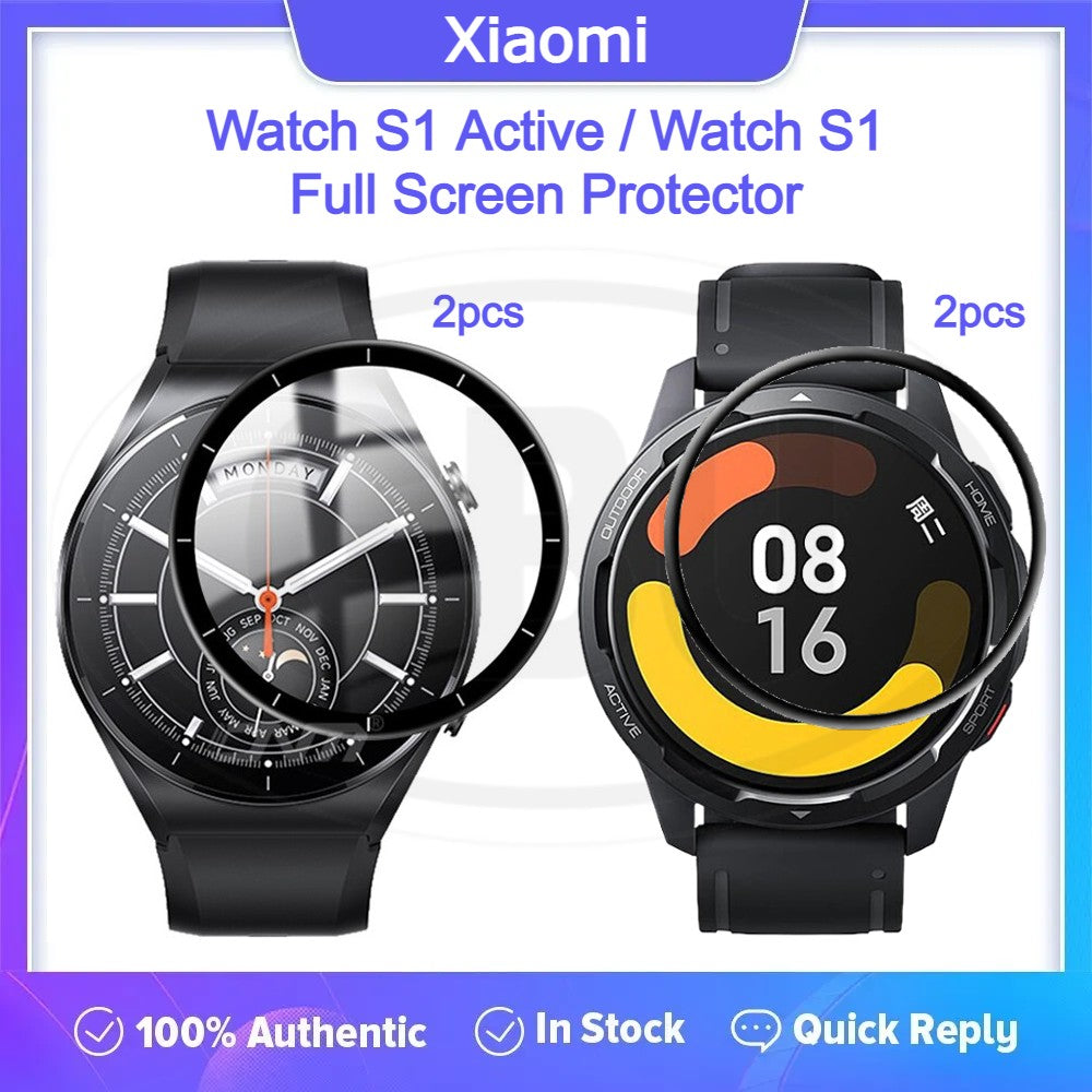 [2pcs] Xiaomi Watch S1 Active / Watch S1 3D Full Cover Screen Protector - Full Screen