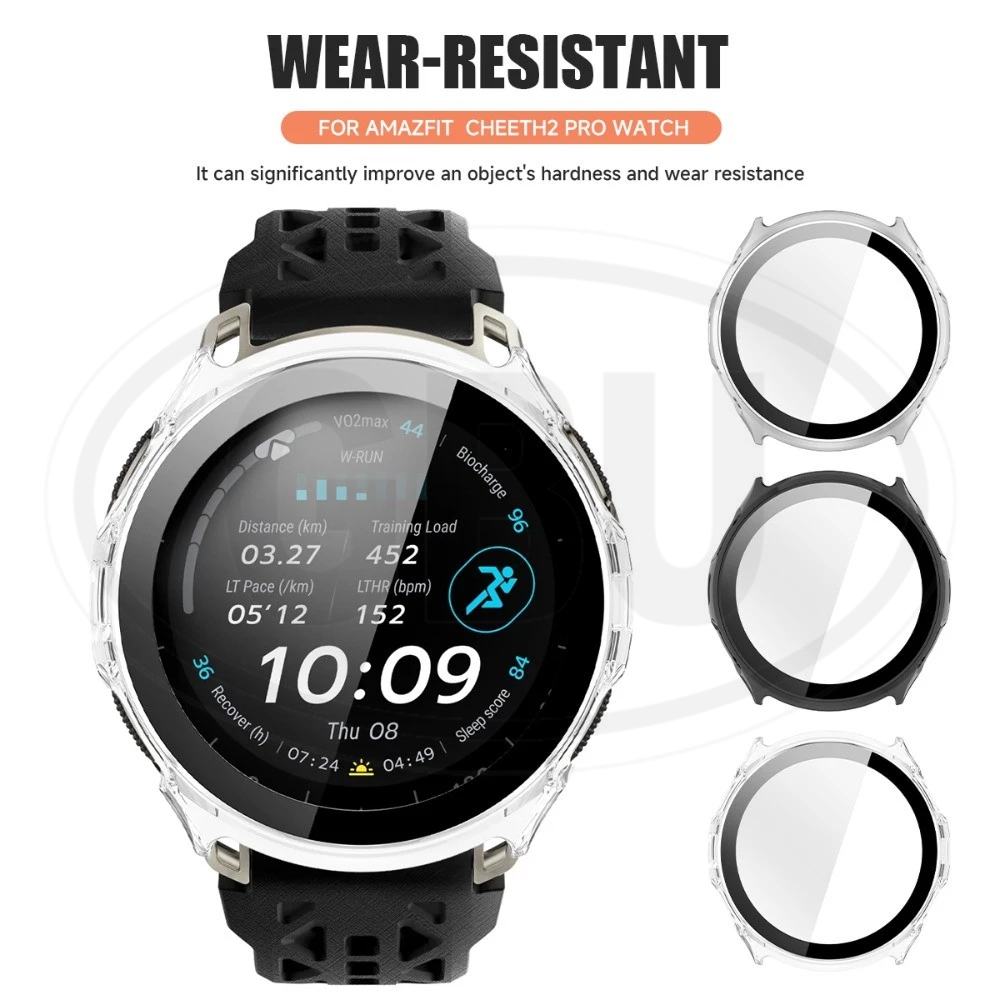 Amazfit Cheetah 2 Pro Sarung Full Built-in Tempered Glass Cover