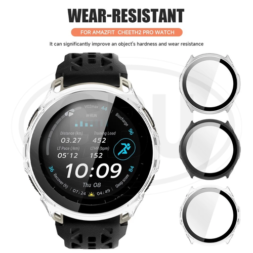 Amazfit Cheetah 2 Pro Sarung Full Built-in Tempered Glass Cover