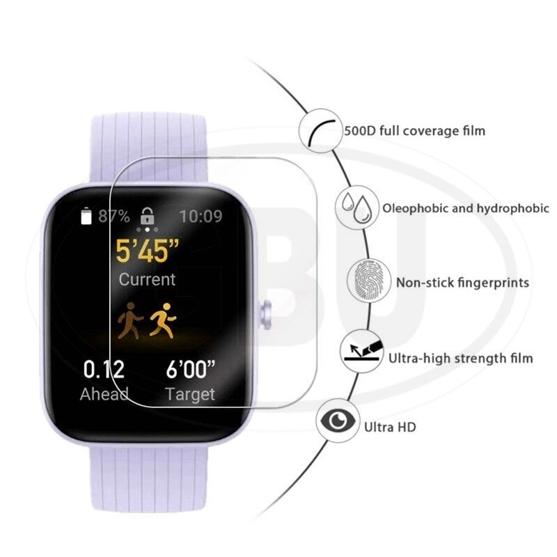 [2pcs] Amazfit Bip 3 / Bip 3 Pro 3D Full Cover Screen Protector - Full Screen