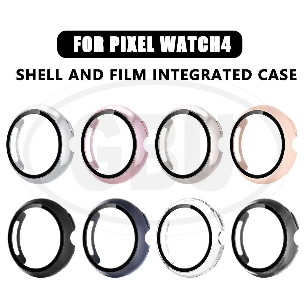 Google Pixel Watch 4 45mm / Google Pixel Watch 4 41mm Sarung Full Built-in Tempered Glass Cover