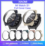 Xiaomi Watch S1 / Mi S1 Full Cover Case with Tempered Glass Protector Screen - 2-in-1 Cover