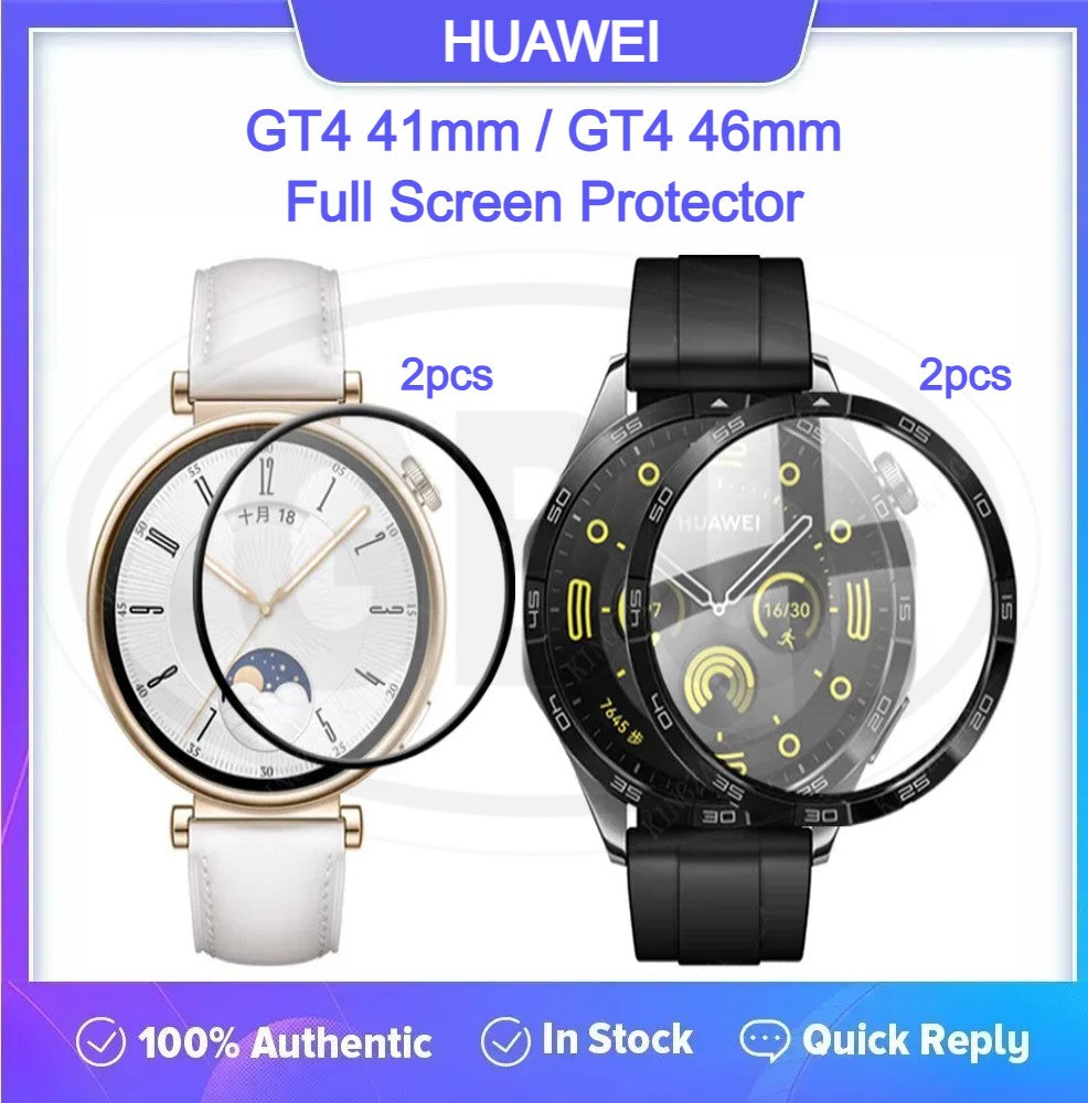 [2pcs] Huawei GT4 46mm / GT4 41mm / GT 4 46mm / GT 4 41mm 3D Full Cover Screen Protector Tempered Glass - Full Screen