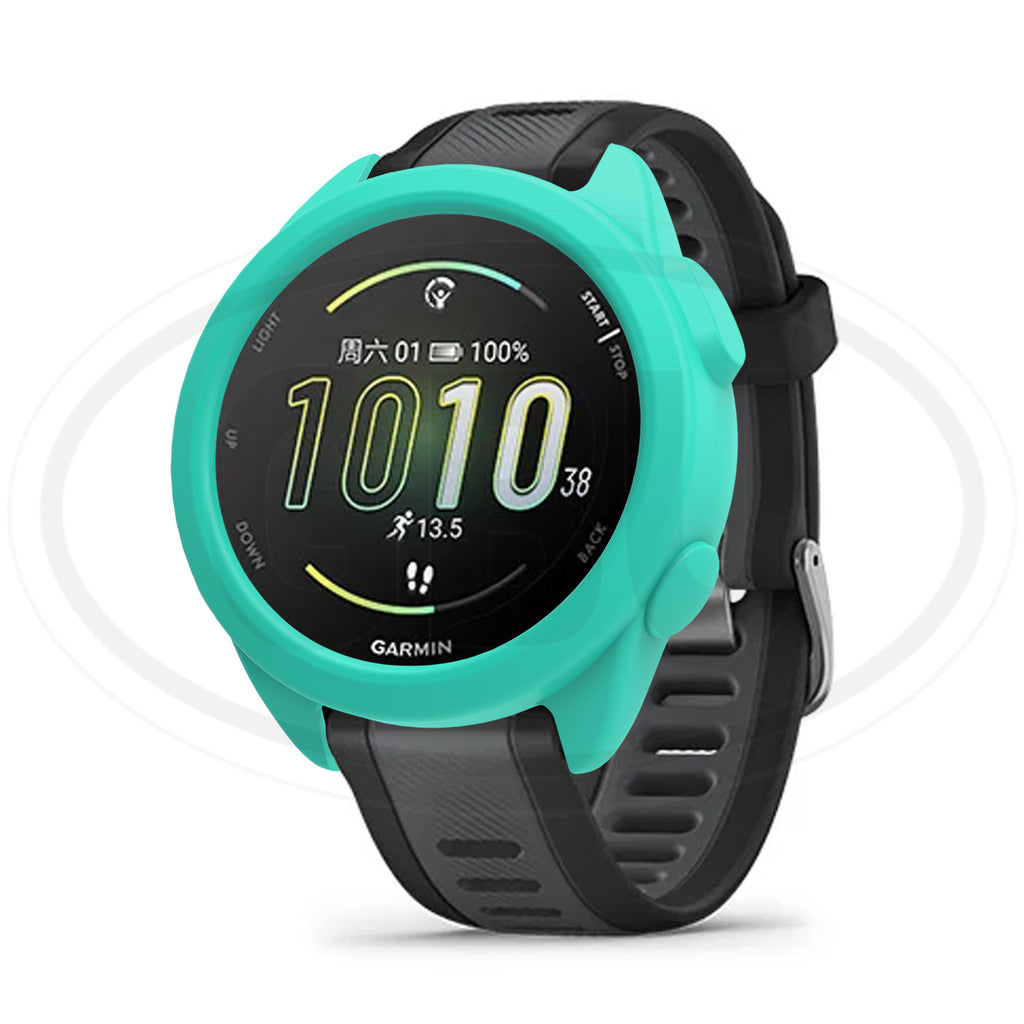 Garmin Forerunner 165 / Forerunner 165 Music Silicone and Full Cover Case with Tempered Glass Protector Screen