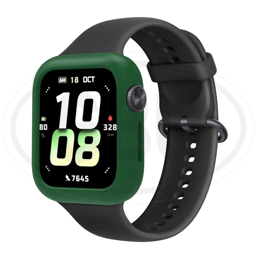 Honor Watch 5 Silicone and Full Cover Case with Tempered Glass Protector Screen - 2-in-1 TPU Cover