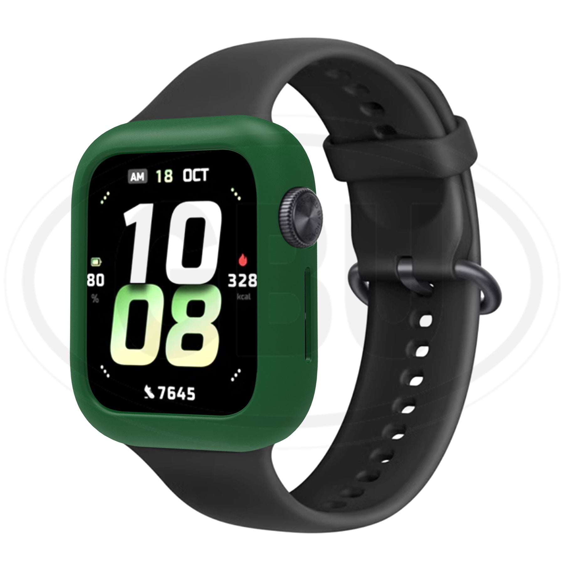 Honor Watch 5 Silicone and Full Cover Case with Tempered Glass Protector Screen - 2-in-1 TPU Cover
