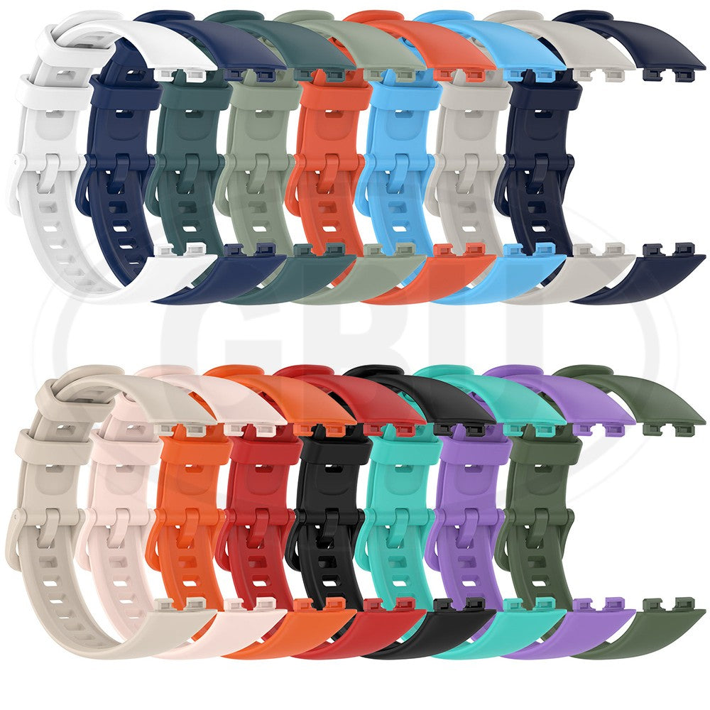 Huawei Band 10 / Huawei Band 9 / Huawei Band 8 Smartwatch Tali Silikon Lembut / Watch Strap - Full Color Buckle (High Quality)