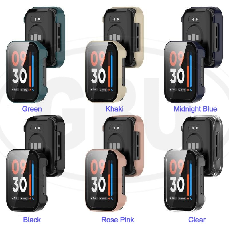 Realme Watch 3 / Realme Watch 3 Pro 2-in-1 Full Cover Case with Tempered Glass Protector Screen