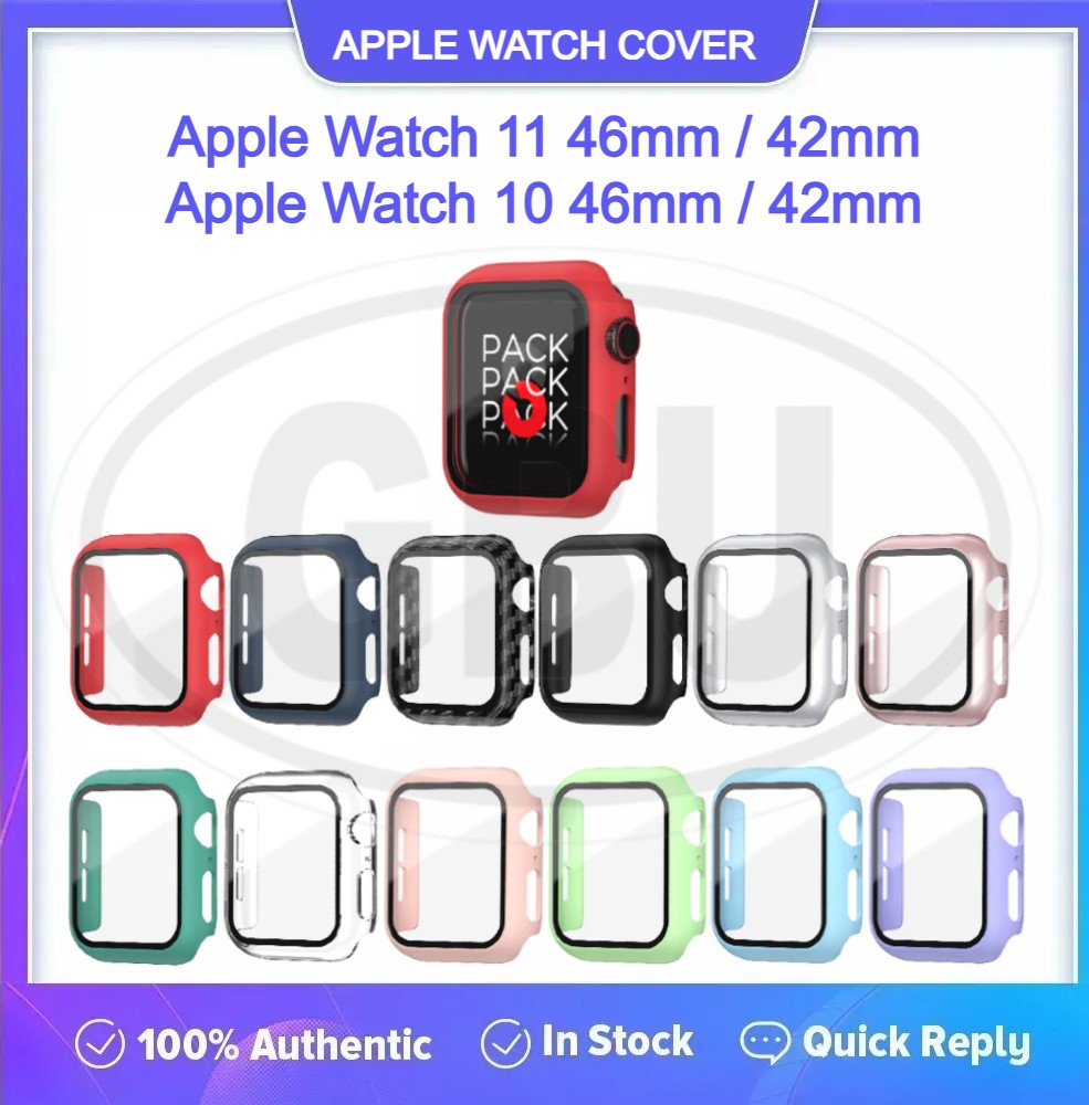 Apple Watch Series 11 46mm 42mm / Apple Watch Series 10 46mm 42mm Sarung Full Built-in Tempered Glass